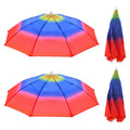Umbrella Folding Fishing Pack Head Rain Hat Color Sun 20" Rainbow Umbrella 4 Uxcell Cap