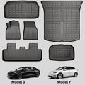 for 2020-2023 All Mat Floor climate Cargo Car Trunk 6-Piece BunnyBird Tesla Liner Accessories TPE Mat Model 3-5-Seater