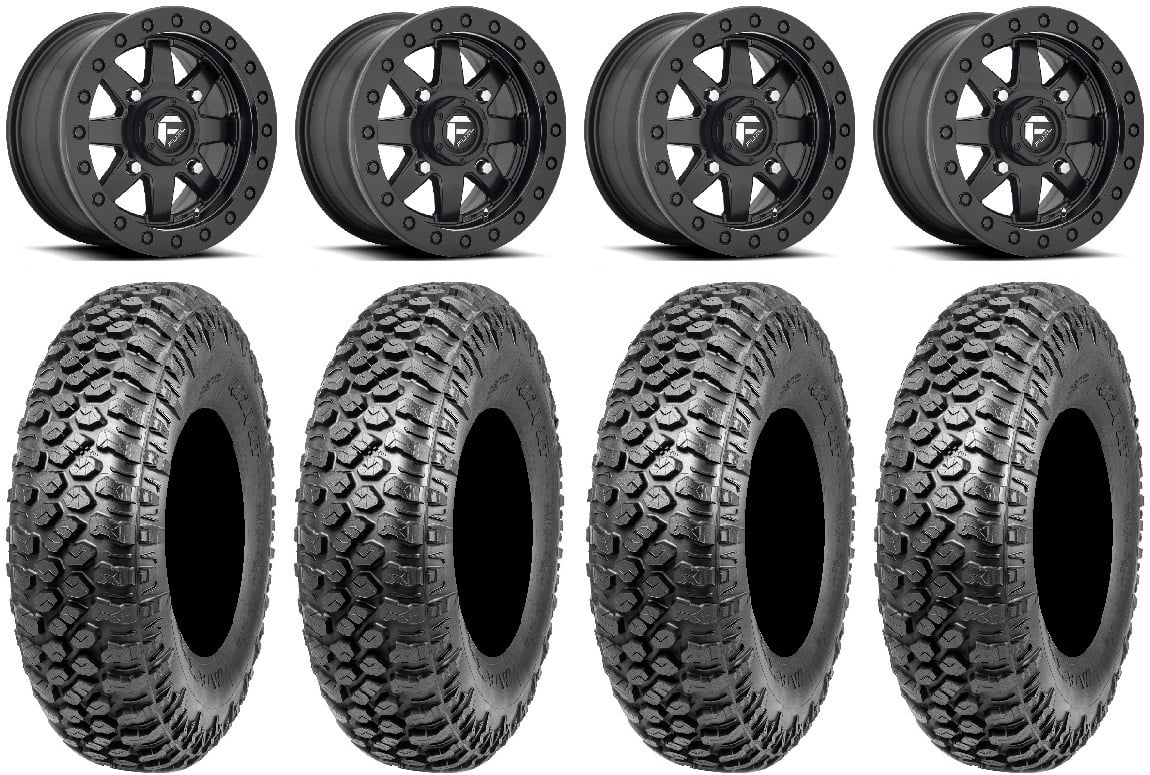 Fuel Tires Ranger XT 15" Sportsman Bdlk RZR RAZR 33" Wheels Maverick Bk