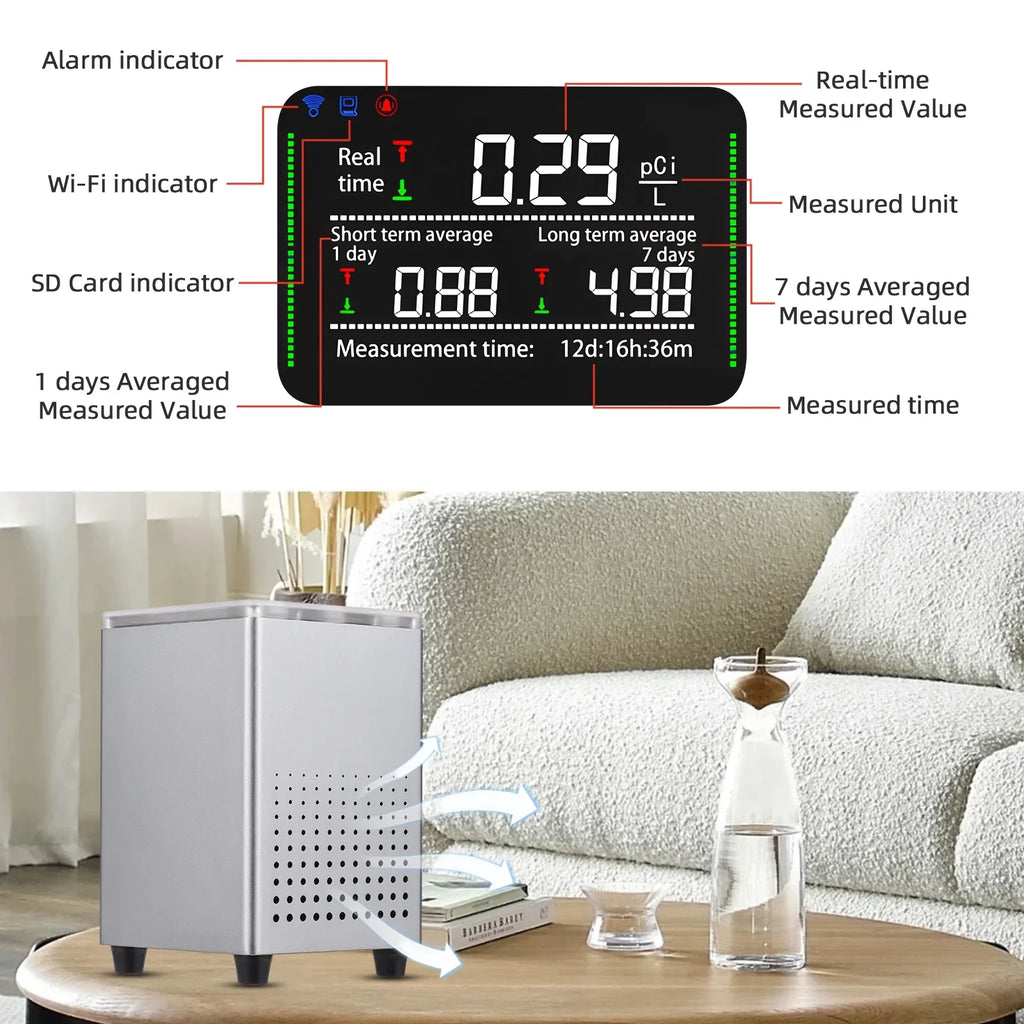Sensitive APP, Quick with Smart Radon Detector Detection, and Professional Radon Tomshine
