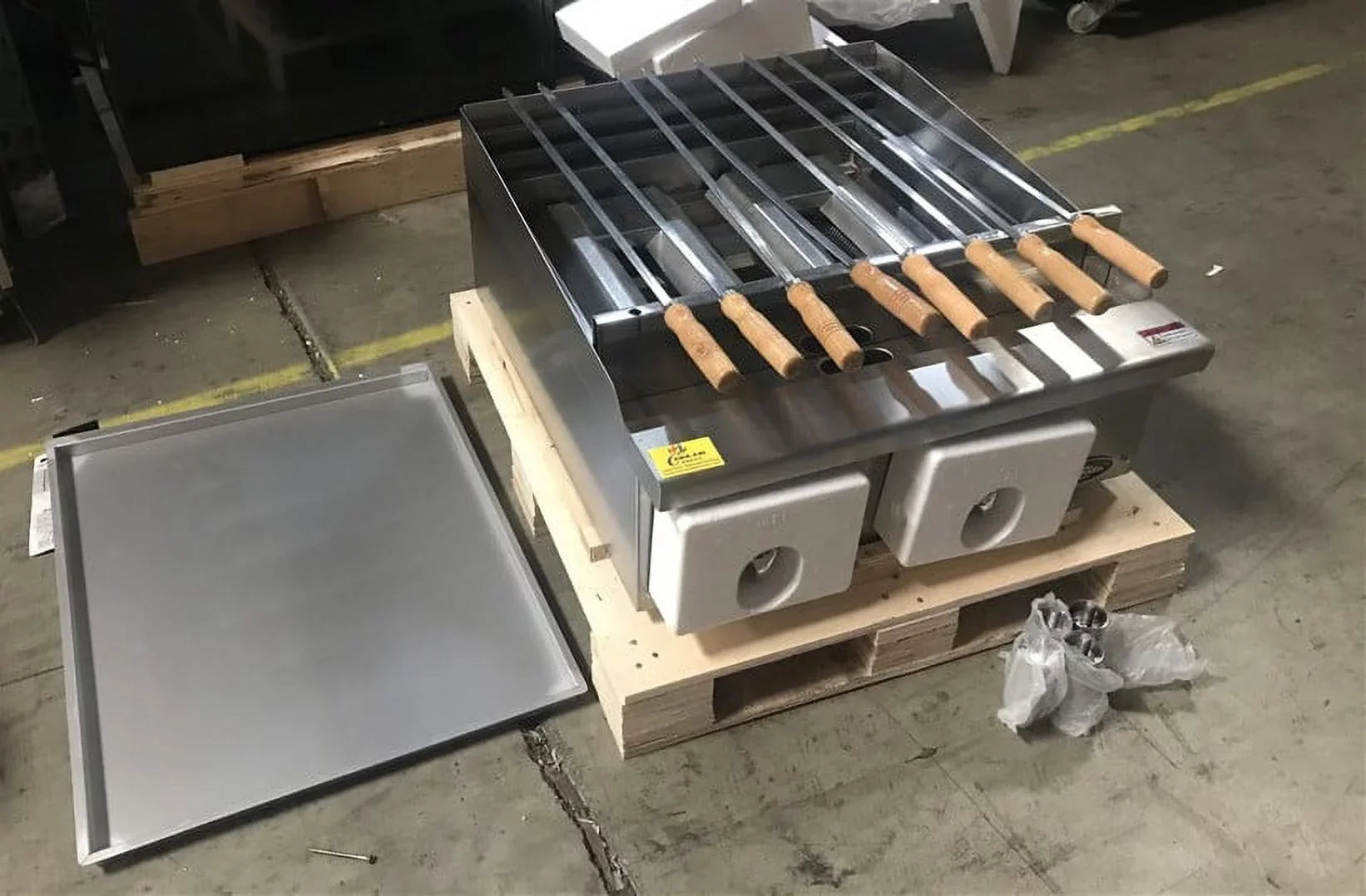 Natural kabab ins 24 SSK24 gas/Propane broiler NSF shish