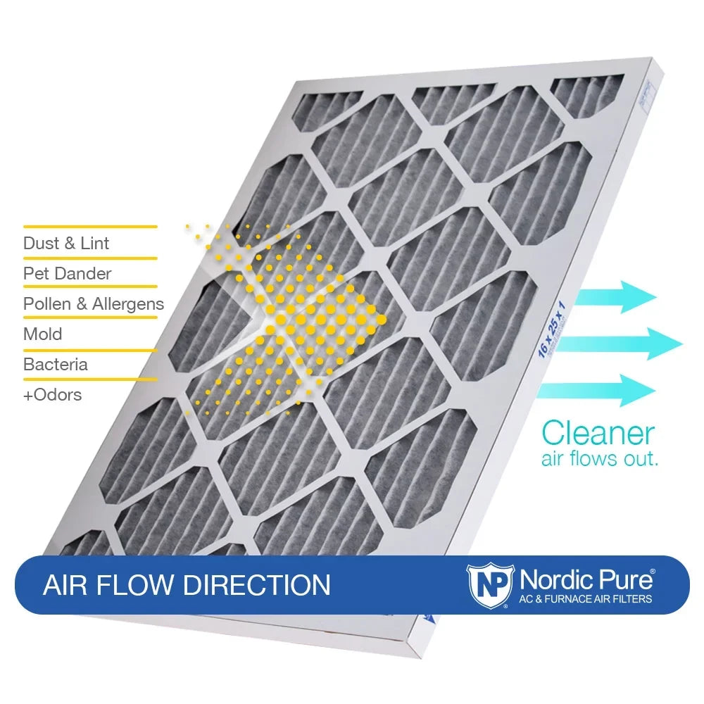 (19_1/2x19_1/2) Pleated Furnace MERV Pack Air Carbon Plus 20x20x1 Filters 12 8