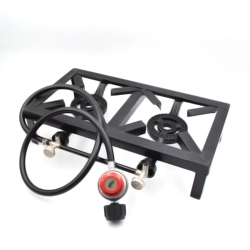 for Double Gas walmeck Standard) Cast Iron Cooking Propane ( Camping Stove BBQ Patio