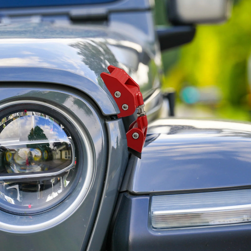 for Bargains Red Front Door Hood Unlimited Latches Pair 4 Hood 2 & 1 Locking Wrangler Door Catch Unique Fit Jeep JK