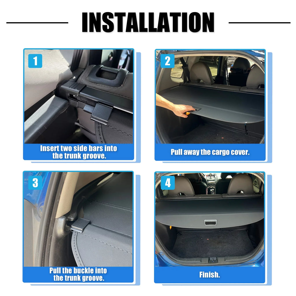 Cover Black Retractable Rear Unique for 2021-2024 Fit Cargo Shade Shield cover Ajustable Trunk Rogue Nissan Bargains