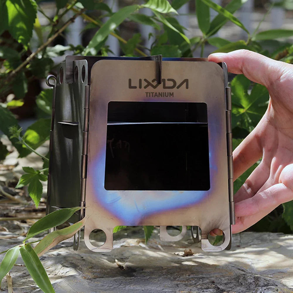 Lixada Folding Lightweight Stove Cooking Camping Picnic Backpacking Stove Portable for Wood Burning