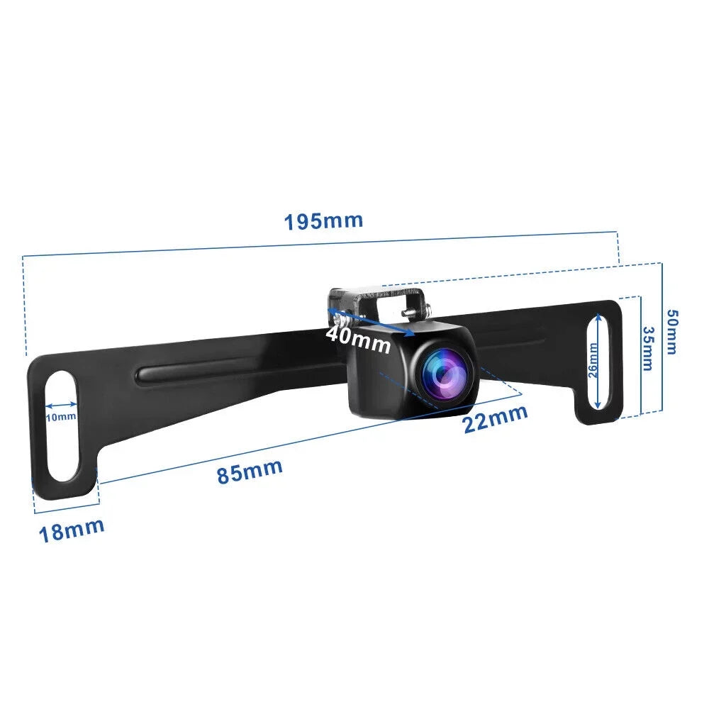 Rear Camera HD Backup Plate System Monitor Parking View 4.3inch License Car Reverse