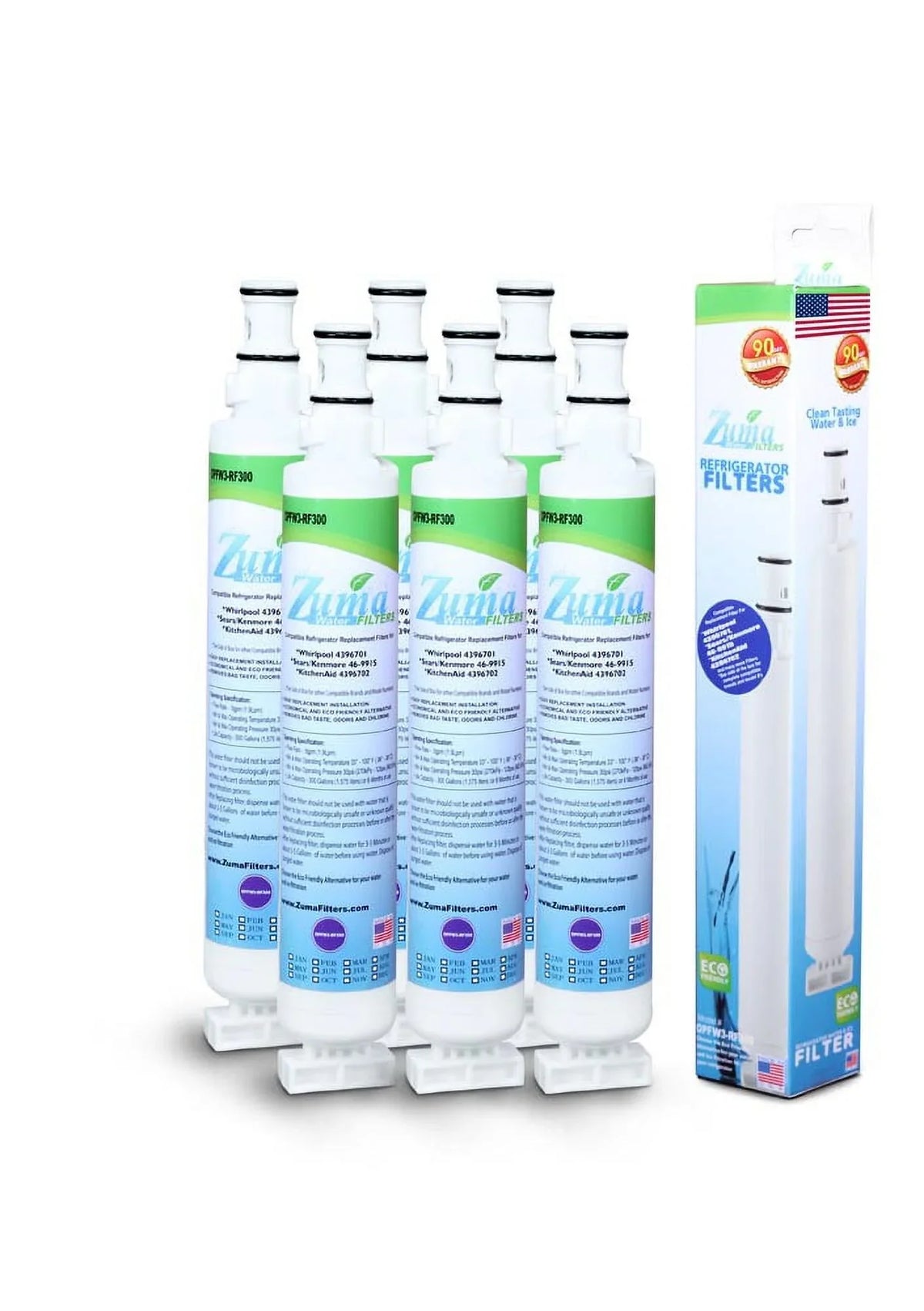 Filter U.S.A. Ice - OPFW3-RF300 Whirlpool® # WFI-NL120V - , liquid with , Brand Model in , 6 Pack Made ZUMA Compatible and