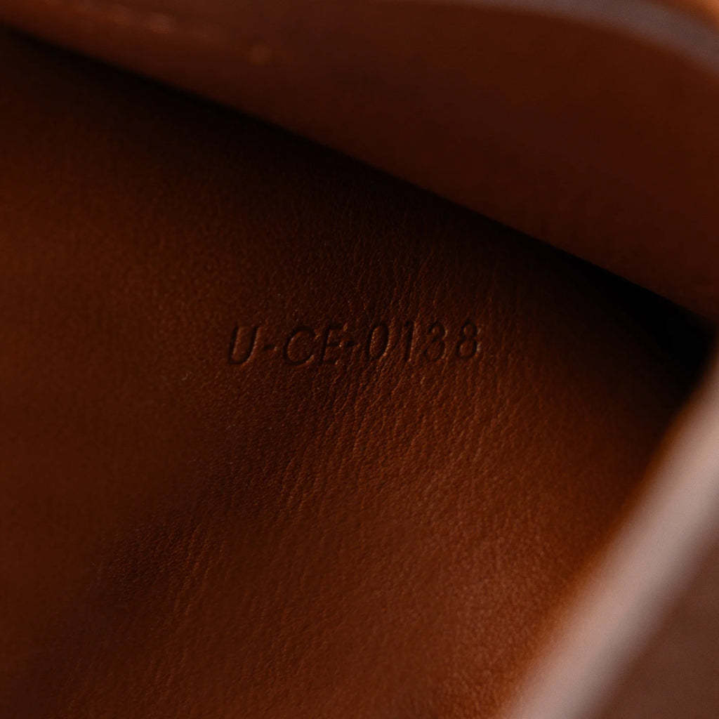 Authenticated Unisex Celine Leather Bag (Good) Calf Brown Bag Pre-Owned Bucket Bucket Big DrawstringBag