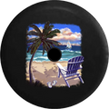 Blue Sand for Trees Wrangler & Backup Cover RV Jeep Ocean 2018 Waves Camera Spare Inch JL 32 2019 Chair at Beach Palm Tire the