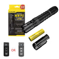 21700 Pocket - 1200 Intelligent Light Tactical LED TUP with Lumens Bundle: NEW Flashlight 1x Value and Rechargeable Battery Nitecore NL2140 4000mAh Nitecore P12