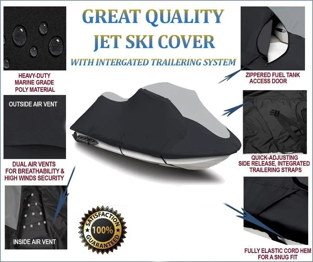 for HEAVY-DUTY Cover Doo Cover Di Sea RX 2000-2003 Trailerable SUPER JET Sea-Doo PWC Bombardier 600D SKI Ski Jet Compatible Seater 2