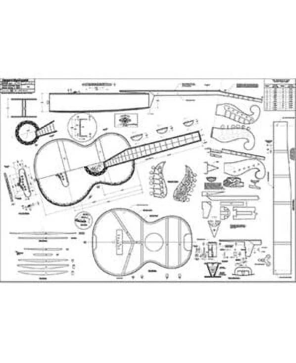36" x Guitar 52" Full-Scale Austro-German Plan Martin