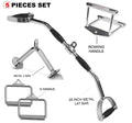 for Fitness Maniac machine tricep accessories pushdown 5-Piece pull cable handle down bar men tricept attachments attachment home gym exercise triceps workout