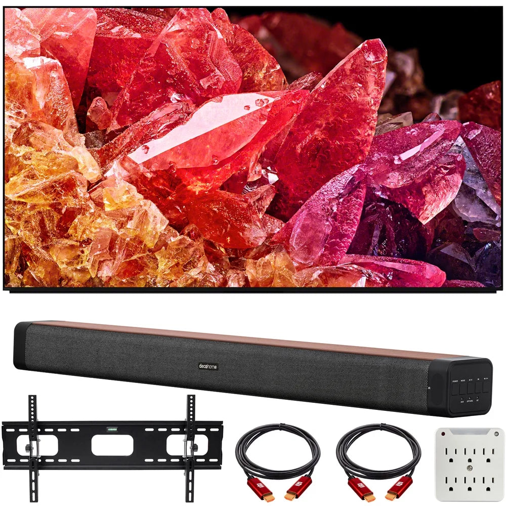Model) Bracket 60W Channel with Adapter LED Deco Surge X95K (2022 4K Mount smart 85" with Home XR and Bundle XR85X95K TV TV Soundbar, 6-Outlet 37"-100" Bundle Mini 2.0 TV HDR Wall BRAVIA