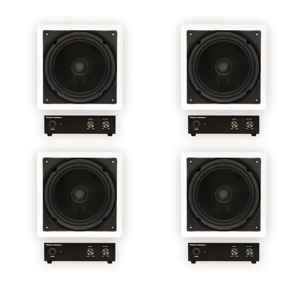 Amp Flush Theater and Mount Pack Subwoofer Speaker 10" TS1000 4 Solutions