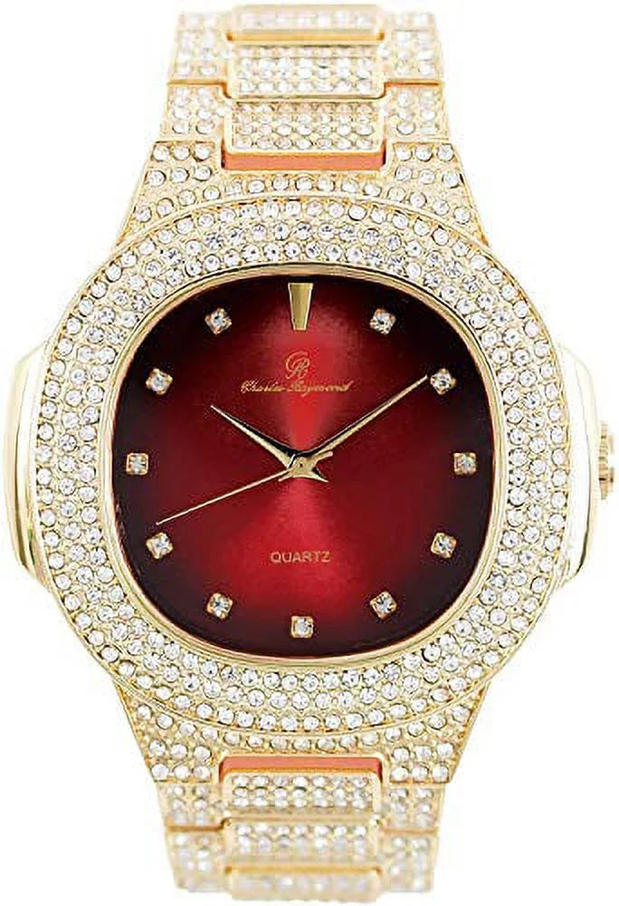 Hip and Power The His&Hers Watch On Bling'ed Dance ST10325/ST10364 and (Gld Red) to Couples - King Floor Out Flaunt Queen Perfect for Set Hop Off Blood