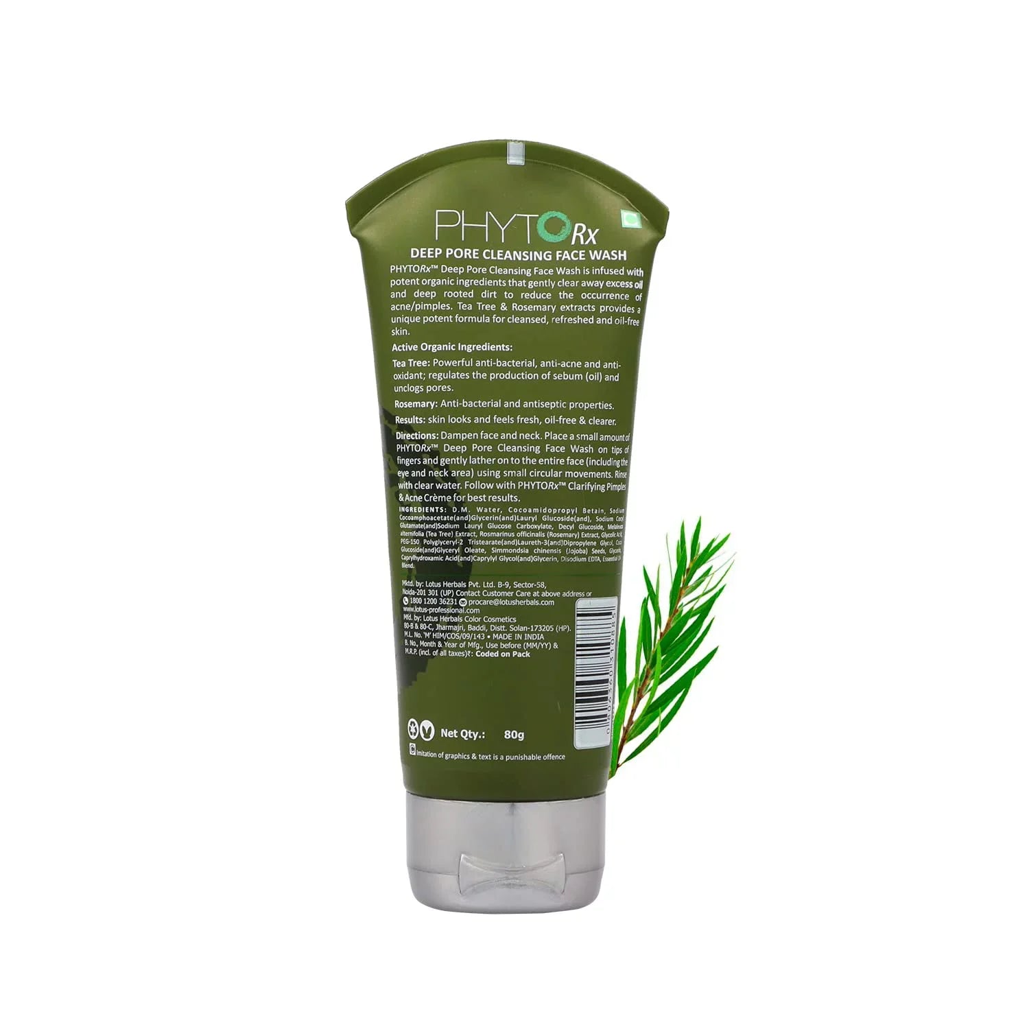 Paraben Pigmentation 80g FACE CLEANSING DEEP Lotus Professional control PORE PHYTORx acne WASH free Oil