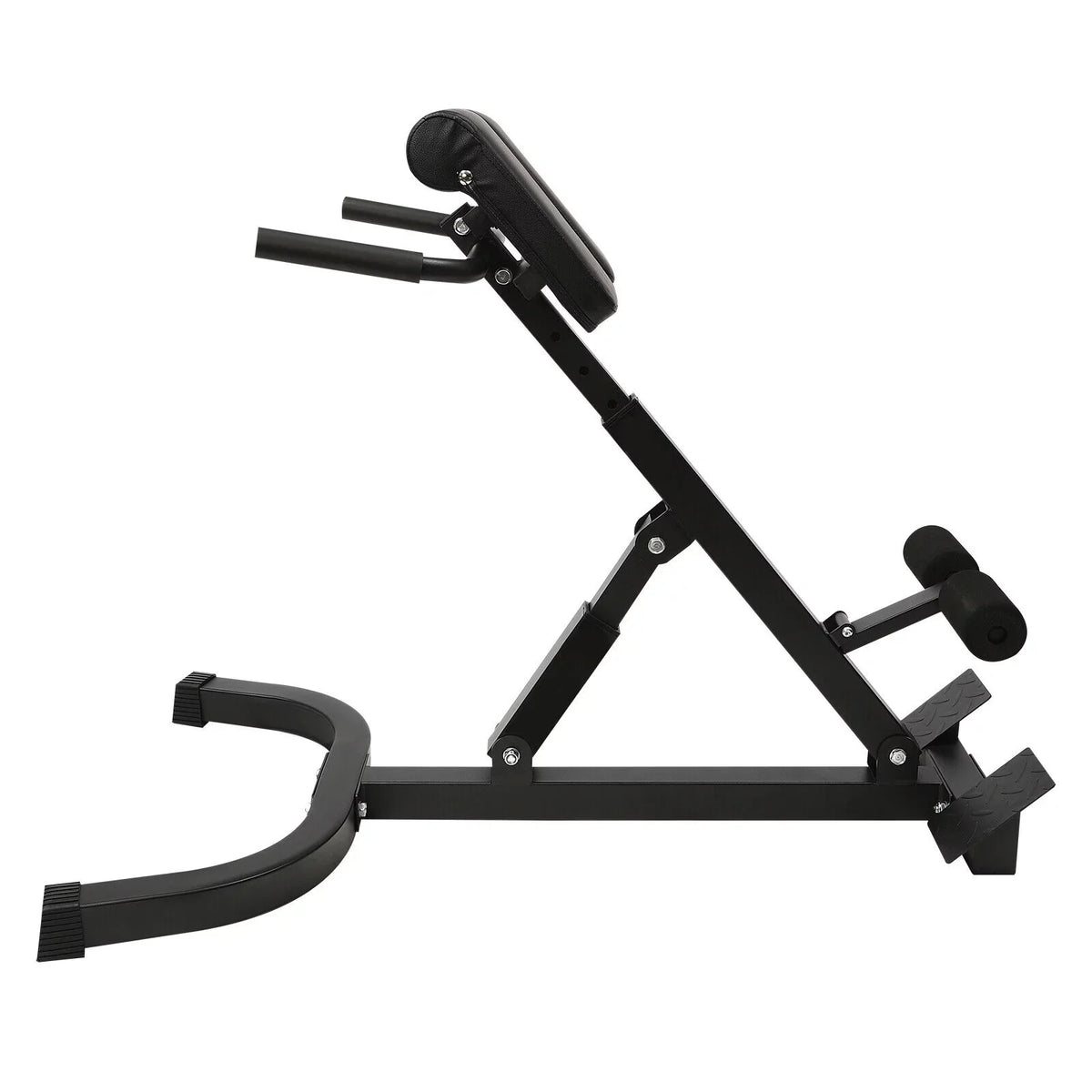 Adjustable Back Machine, Bench Roman in Multi-Functional Extension Hamstring Bench Chair Hyperextension 40.55*27.55*44.48 - Black