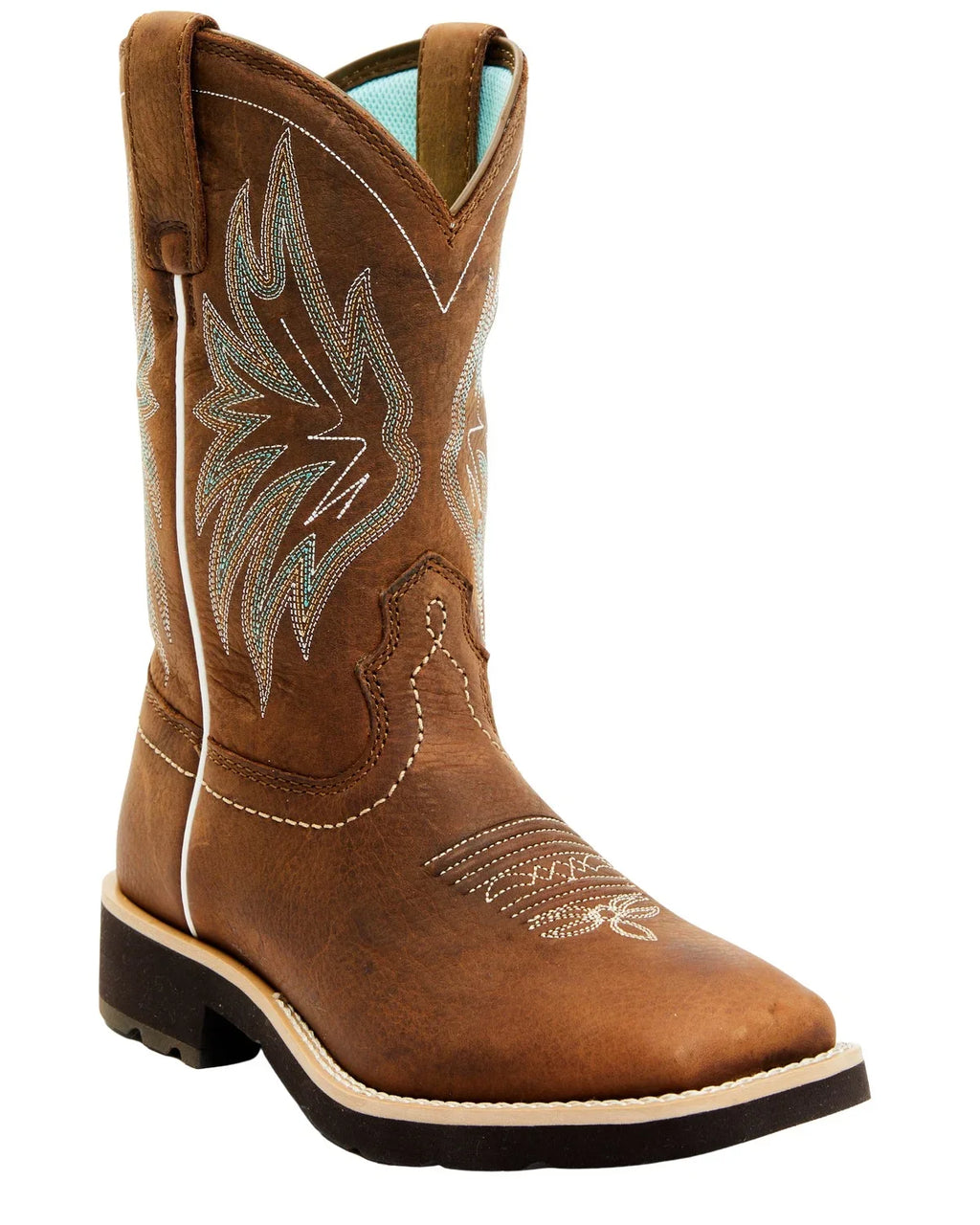 Brown M 9 Calyx Toe Broad Women's Xero Square US Performance Boot Western Gravity Shyanne