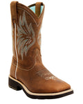 Brown M 9 Calyx Toe Broad Women's Xero Square US Performance Boot Western Gravity Shyanne
