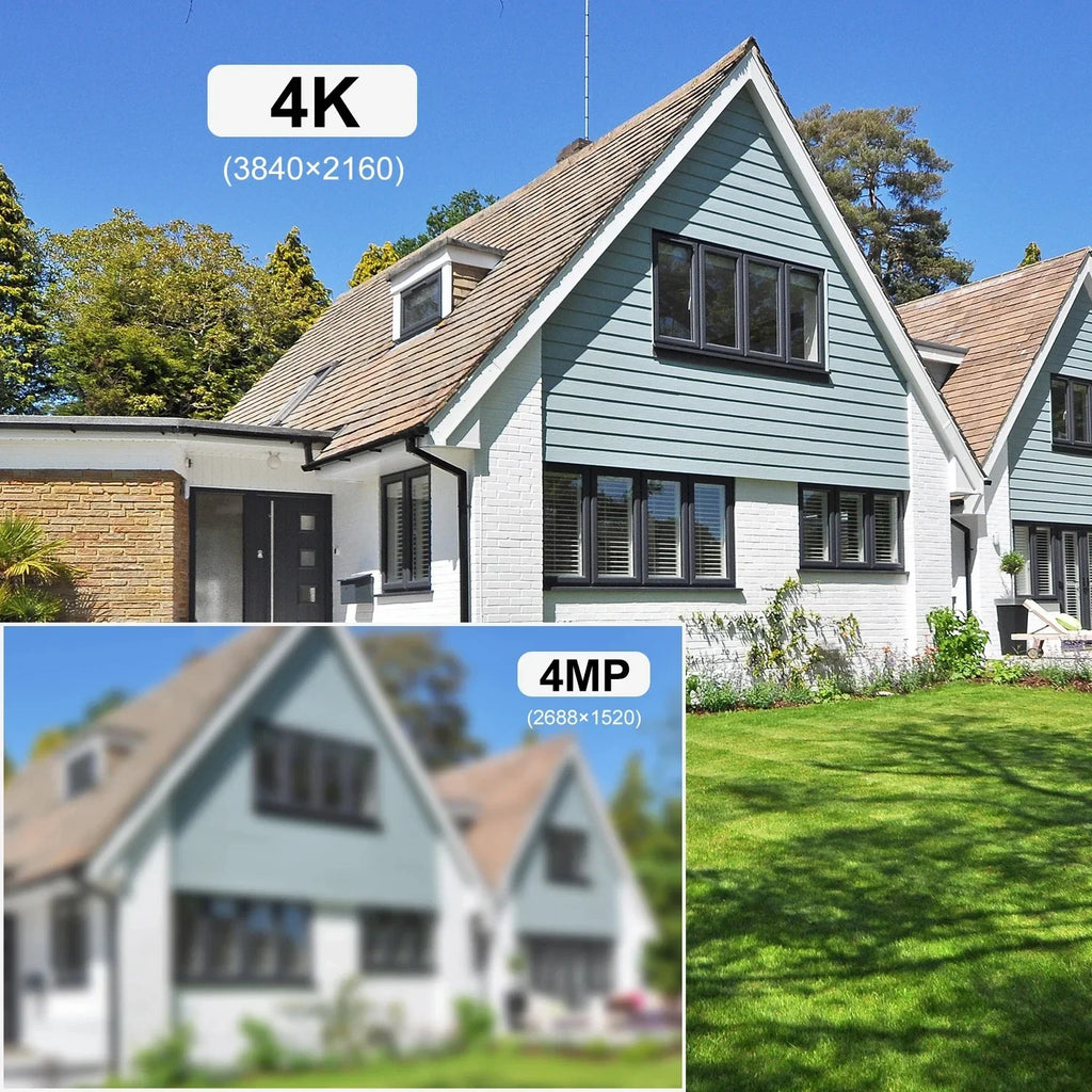 Zoom Human in Vehicle Detection 30M IP66 Camera IR H.265 4X 8MP ANPVIZ Support Distance Camera Built Mic Bullet