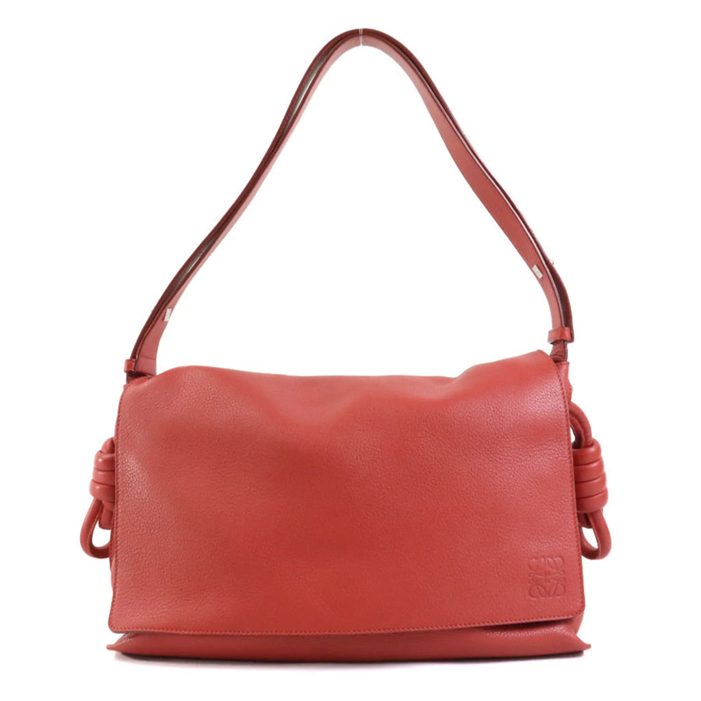 (Good) Leather Women's LOEWE Red Bag Shoulder Pre-Owned Orange
