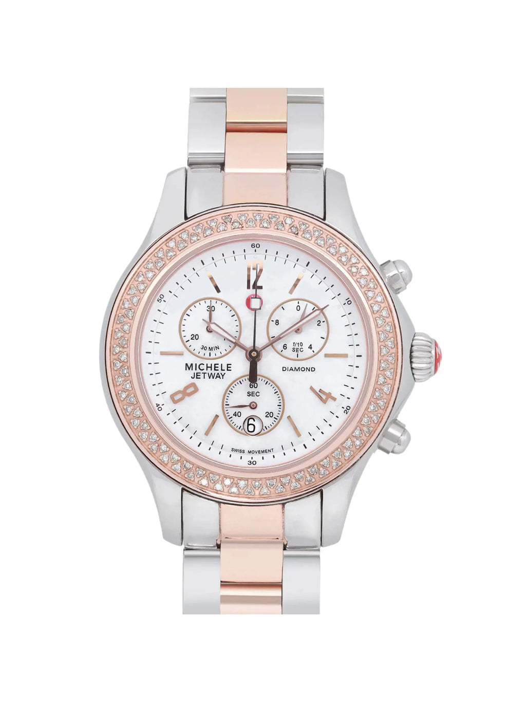 Quartz Ladies MWW17A000017 0.50cttw Watch Diamond Michele Jetway Steel 40mm