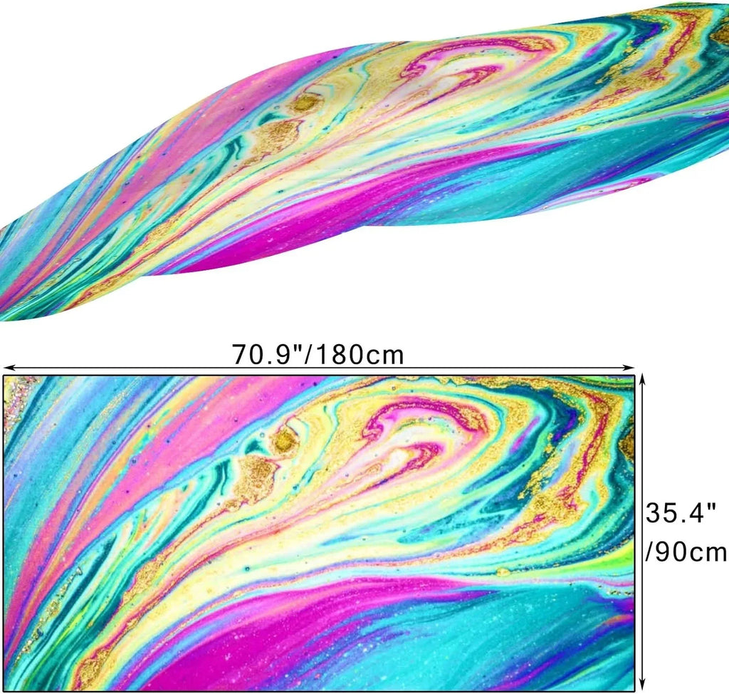 Silk Art Wrap Lightweight Marble Shawl Watercolor Women Hyjoy Girls Long Neck Scarves for Scarf