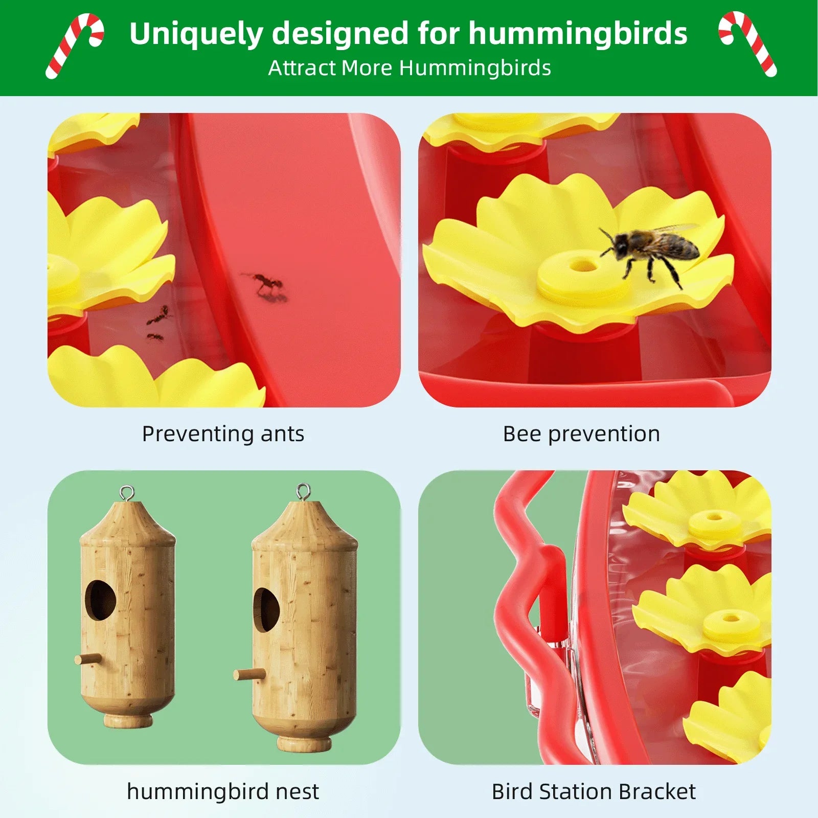 Smart Hummingbird House, Camera Species, Feeder Up-Close,AI Hummingbird Wooden Capture,Birdwatching exterior Bird More 2 Identify 350+ Attract Camera Gift Feeder Unique with Hummingbird for Auto-Video