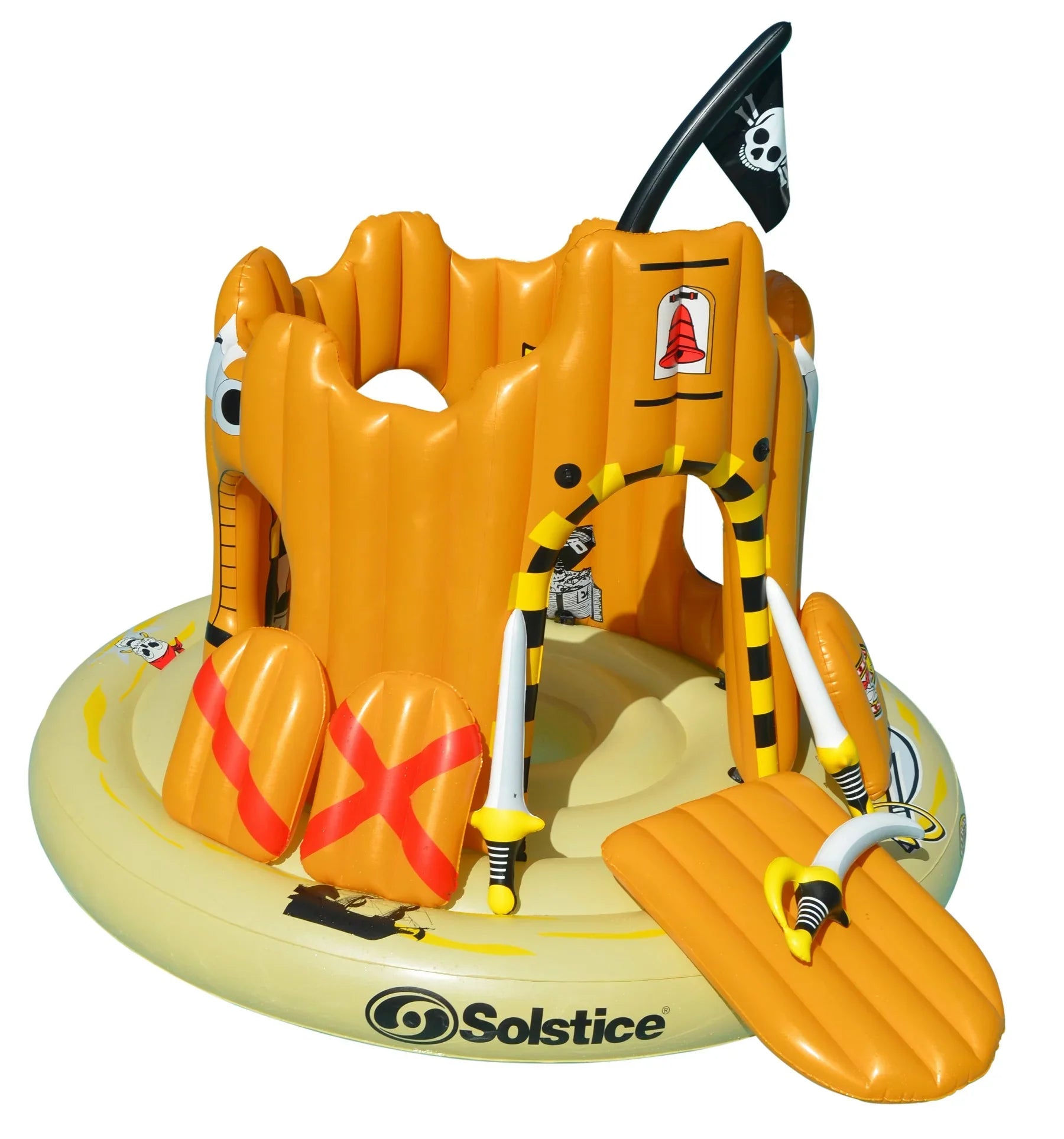 Inflatable Play Center Vinyl Pirate Multicolor Float, Pool Swimline