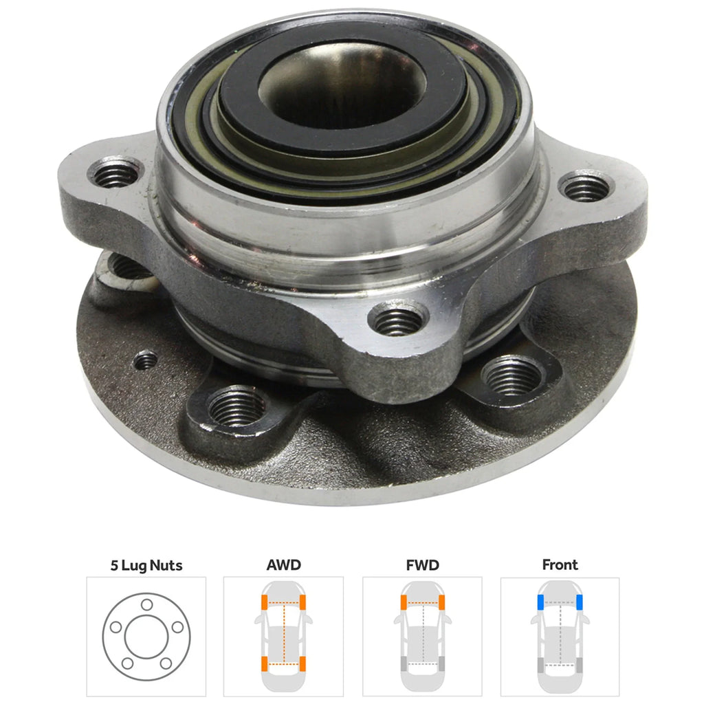Volvo Wheel Bearing or Hub Driver included XC90 Compatible 5Cyl Front, 2.5L Passenger 4.4L with 2003-2007 3.2L 2.9L Right 8Cyl Left 6Cyl