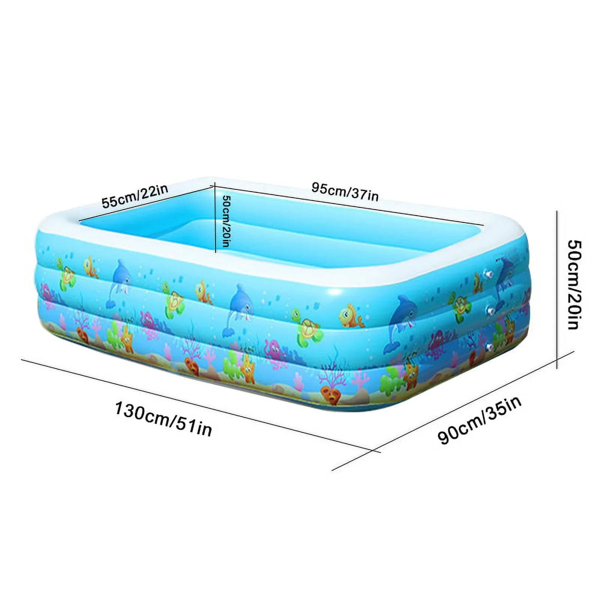 moobody Portable Bathtub Pool Swimming Swimming Kid Pool Basin Inflatable