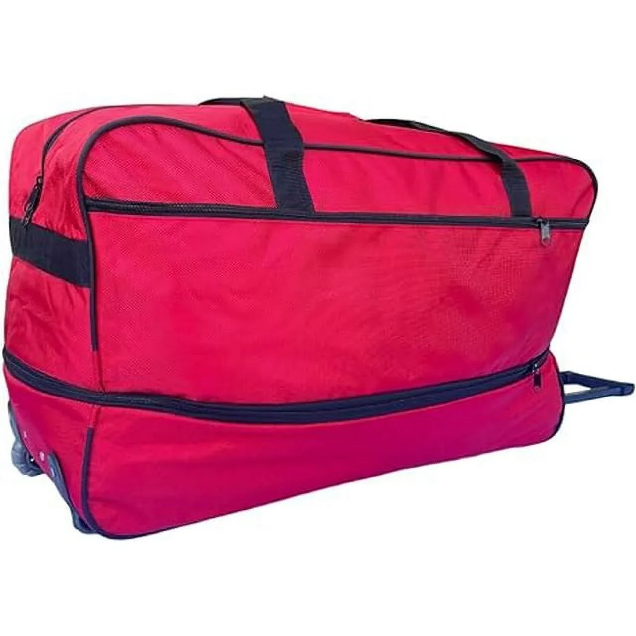 System, Multi-Pocket Iron Heavy Red, Bar Duffle Bag, 28" Wheels, Travel Luggage Duty Collapsible