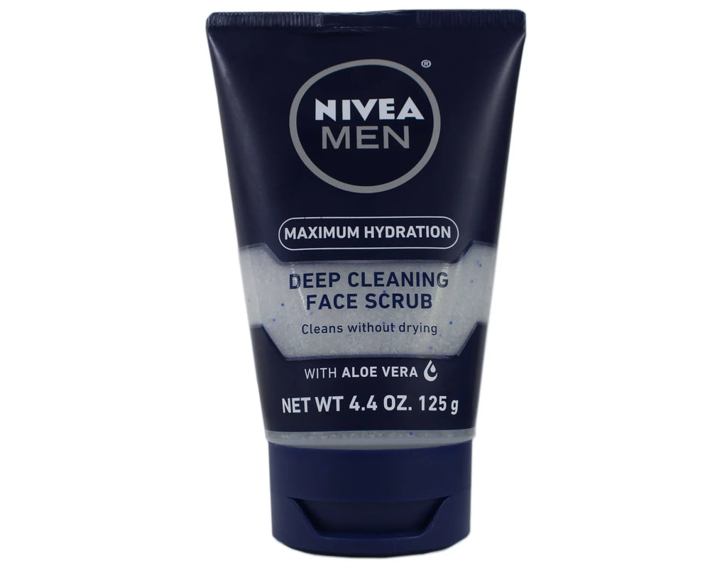 Deep Nivea Original, Scrub 4-Pack For Men Cleaning Face Oz, 4.4