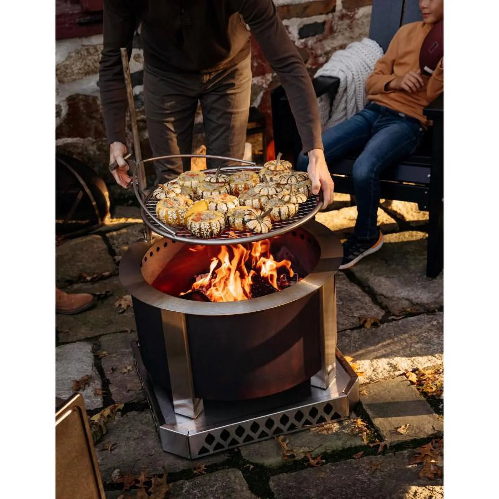 W pk Silver 1 X 27 Breeo Grill 34 in. Camp Outpost H 24 in.