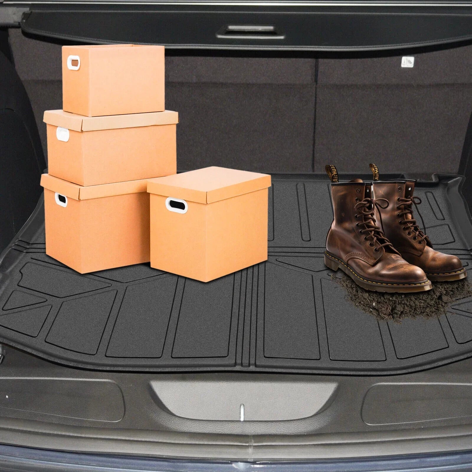 Custom Rubber 2011-2022 Liner Cargo Floor Rear Protector Mat TPE Fit climate Black Car Carpet Grand Trunk All Cherokee Cargo Jeep