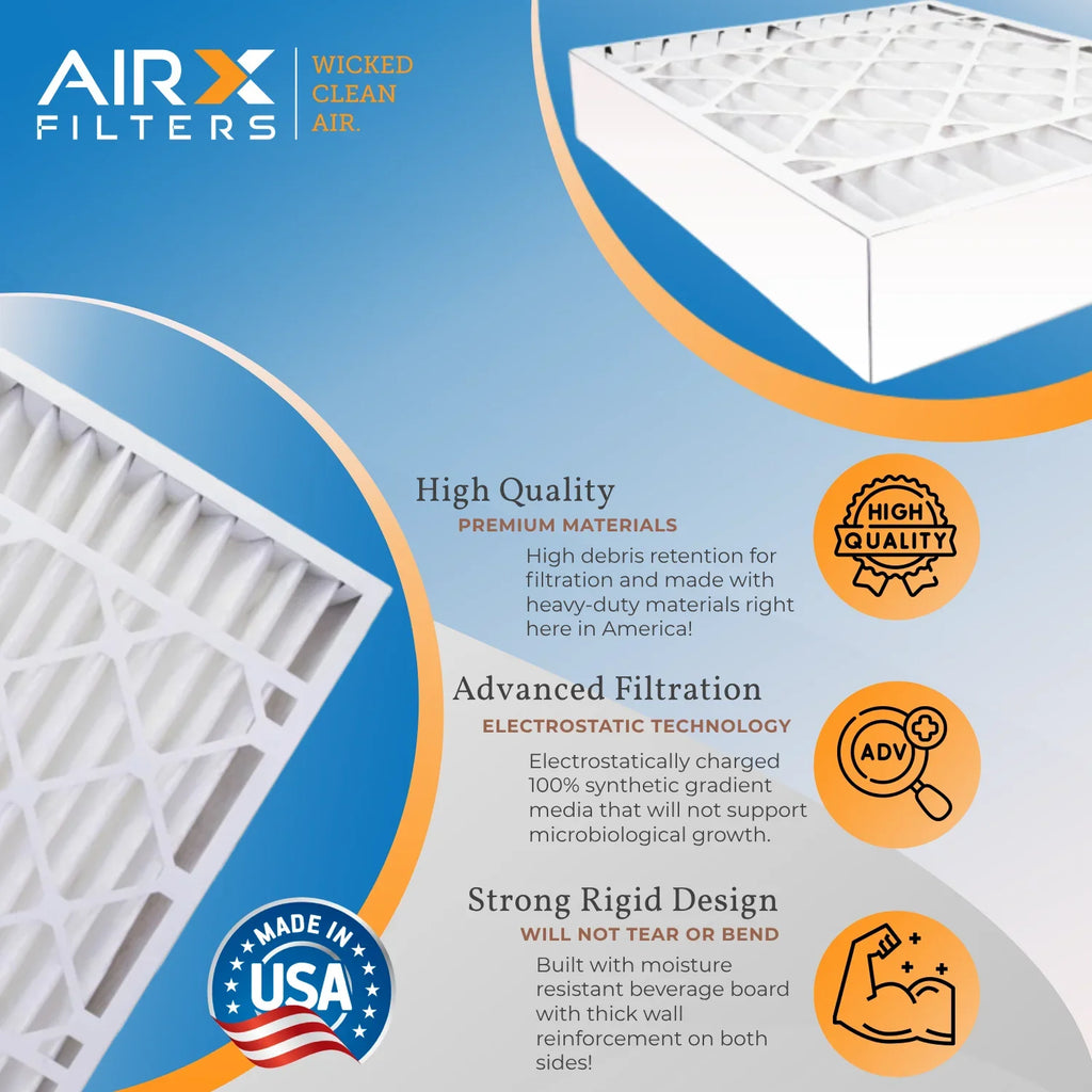 MERV Compatible CLEAN & 700 FILTERS 16x25x5 16x25x5 to 8 5 FPR Pack 2 Furnace with Made USA Skuttle AIRX Premium Filter Air #000-0448-001 DB-25-16 AIR. WICKED Filter by MPR Comparable