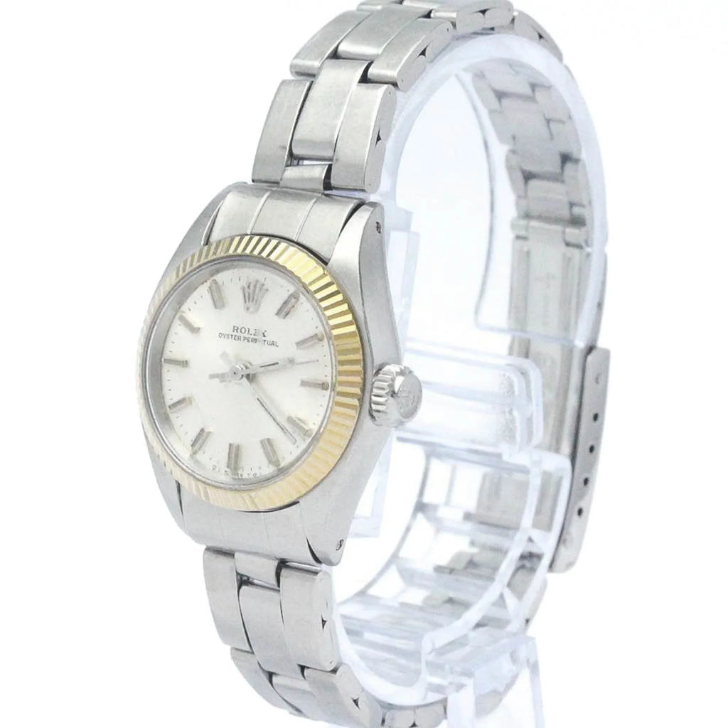 Gold Pre-Owned Vintage White BF565449 Steel Oyster (Fair) Watch Ladies Perpetual 6719