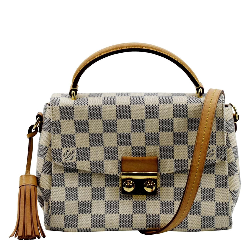 White Crossbody Azur Pre-owned Bag Damier Croisette Satchel