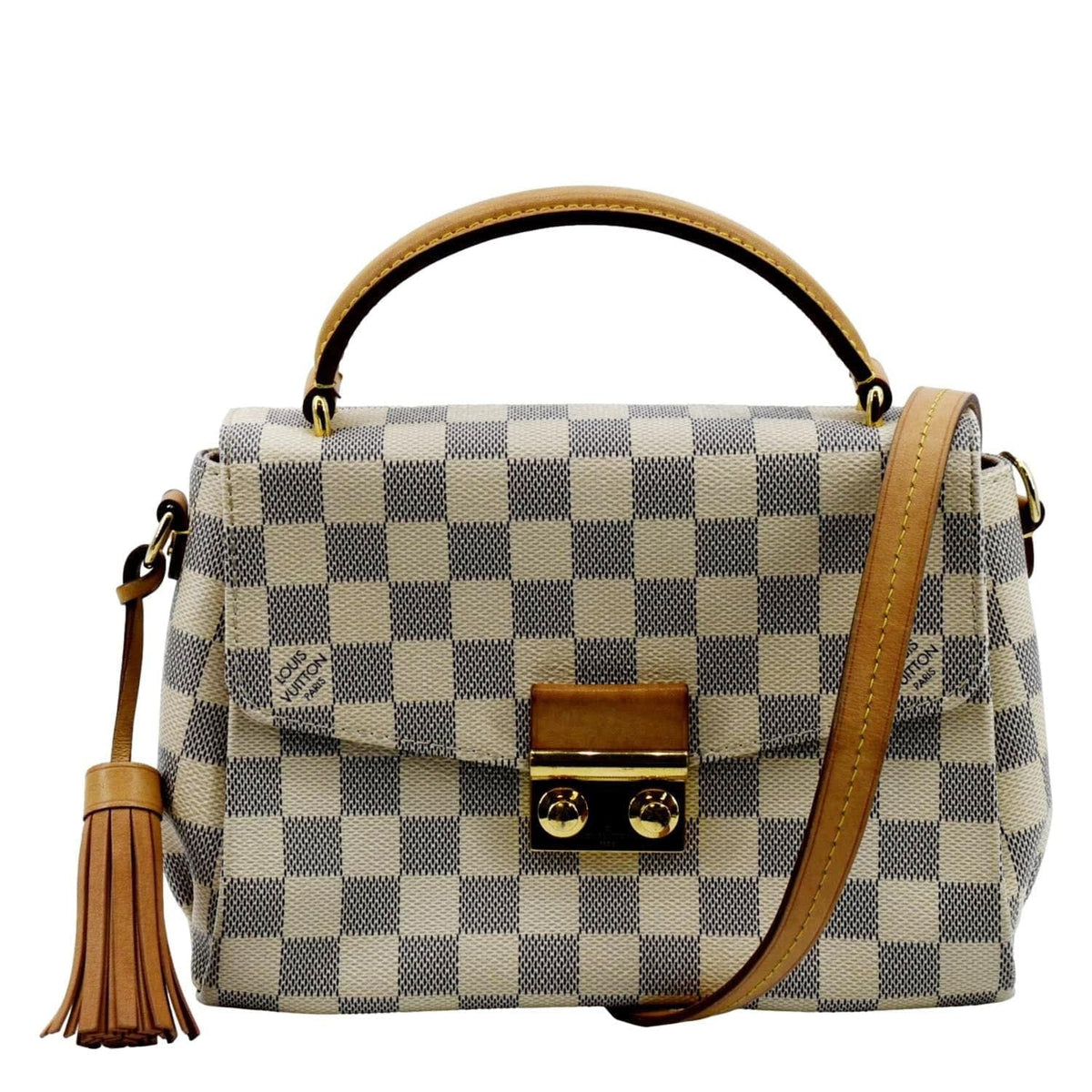 White Crossbody Azur Pre-owned Bag Damier Croisette Satchel