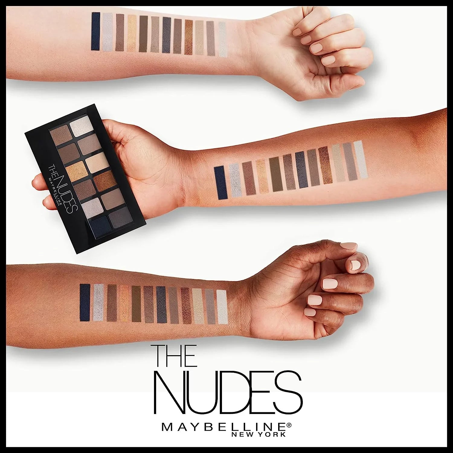Powder, Blendable Nudes Eyeshadow Palette Pigmented Makeup, 1 The Shimmer Maybelline Count 12 and Shades, Matte