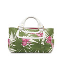 Pre-Owned Canvas Top Celine Authenticated Unisex (Good) Boogie Handbag Green HandleBag Fabric