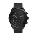 Watch Black Dial Chronograph Bronson FS5874 Leather Men's Quartz Fossil
