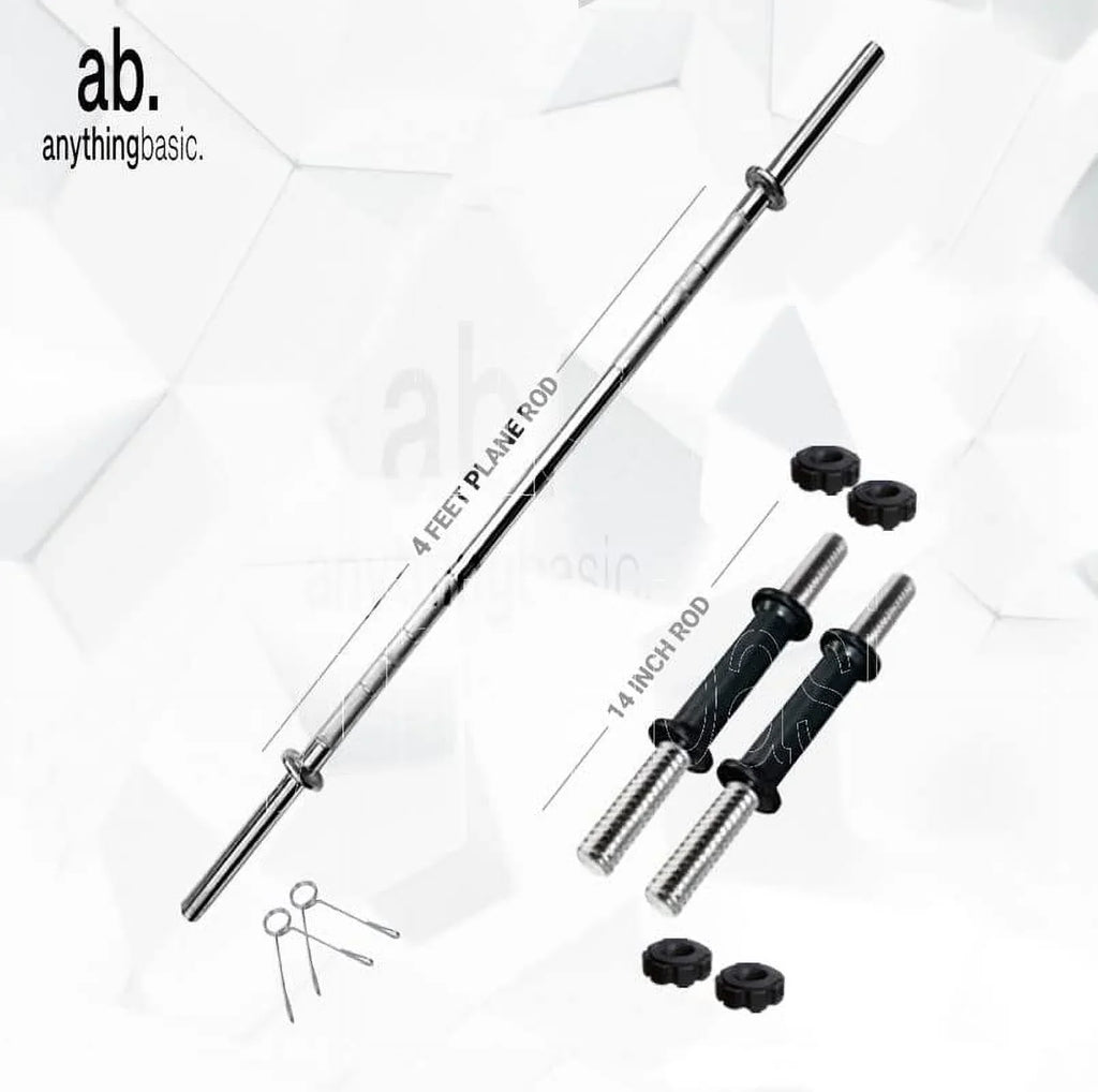 Gym Ft Home Dumbbell with 16 Kg and PVC Set Rods Gym anythingbasic. One 4 Pair Rods