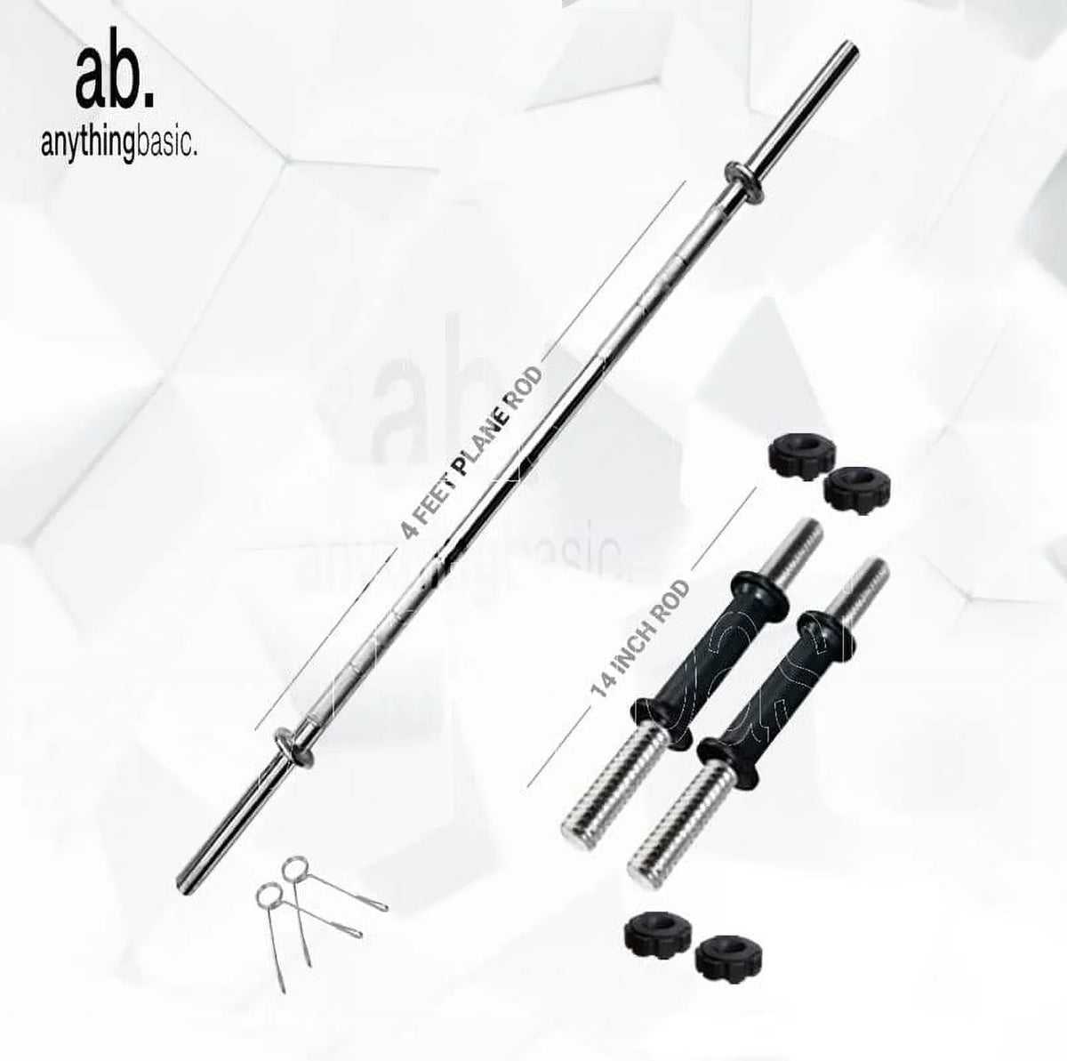 Gym Ft Home Dumbbell with 16 Kg and PVC Set Rods Gym anythingbasic. One 4 Pair Rods