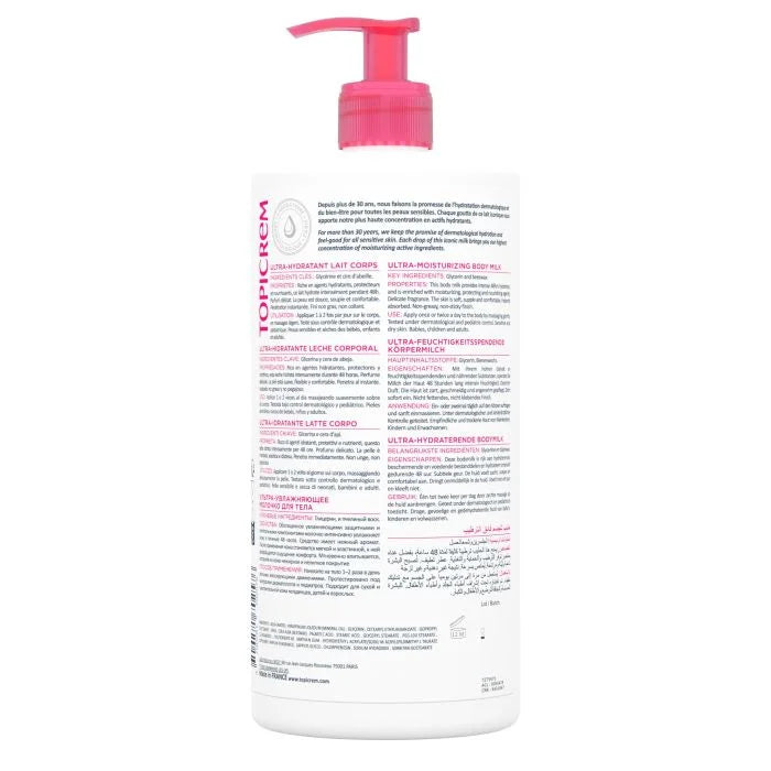 Topicrem 500ml Moisturizing Milk Ultra Body