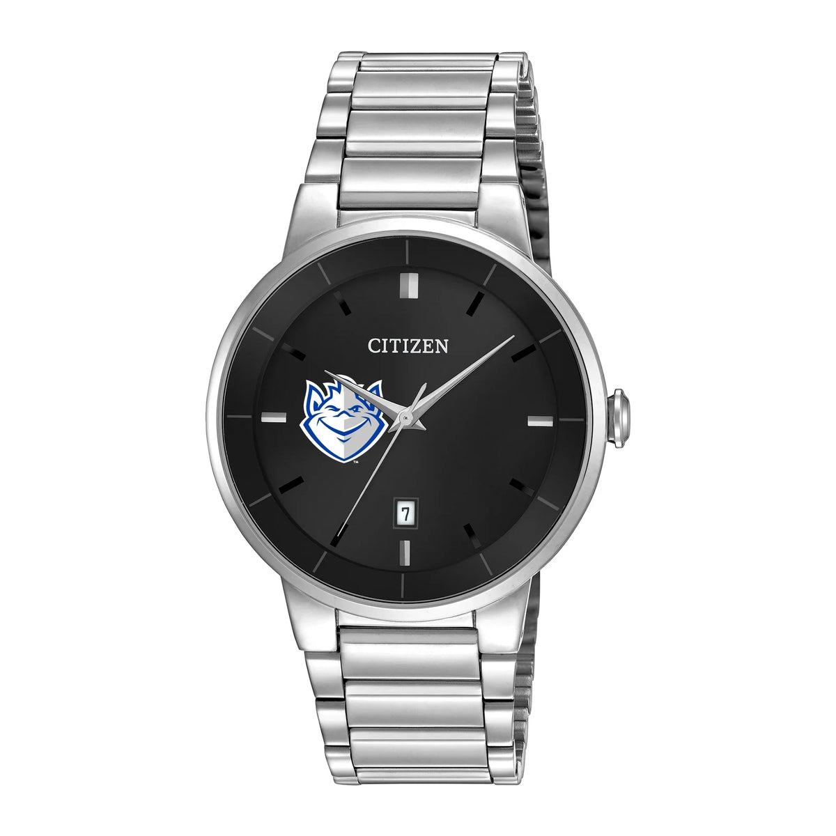 Citizen Saint Watch Black Louis Stainless Silver Watch Steel Dial Billikens Men's