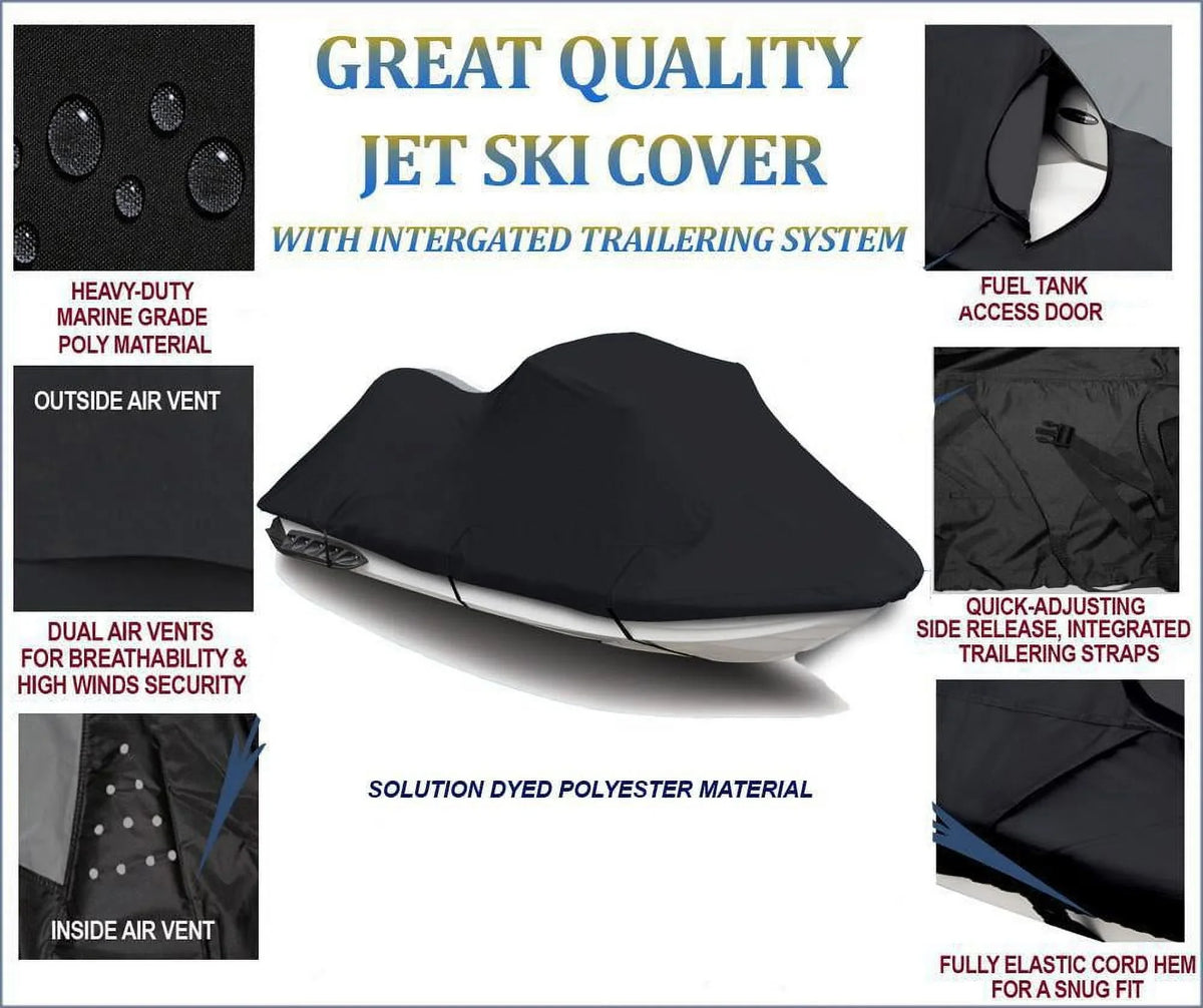 Sea 2014 BLACK 900 ACE HO Jet SKI Bombardier 2018 SPARK Sea-Doo 2022 Seater 2019 Doo 3up JET Ski 2021 for 600D 3 2017 Cover PWC 2015 PWC Compatible Cover 2020