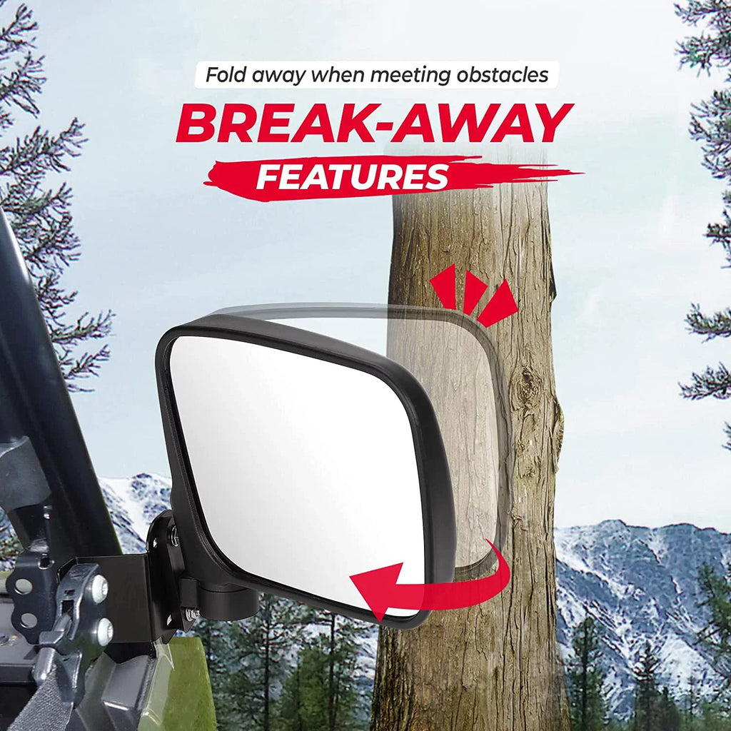 Compatible Polaris 500 2015-2022 900 Mirror Side Mirrors Kemimoto View 570 Ranger UTV with Rear